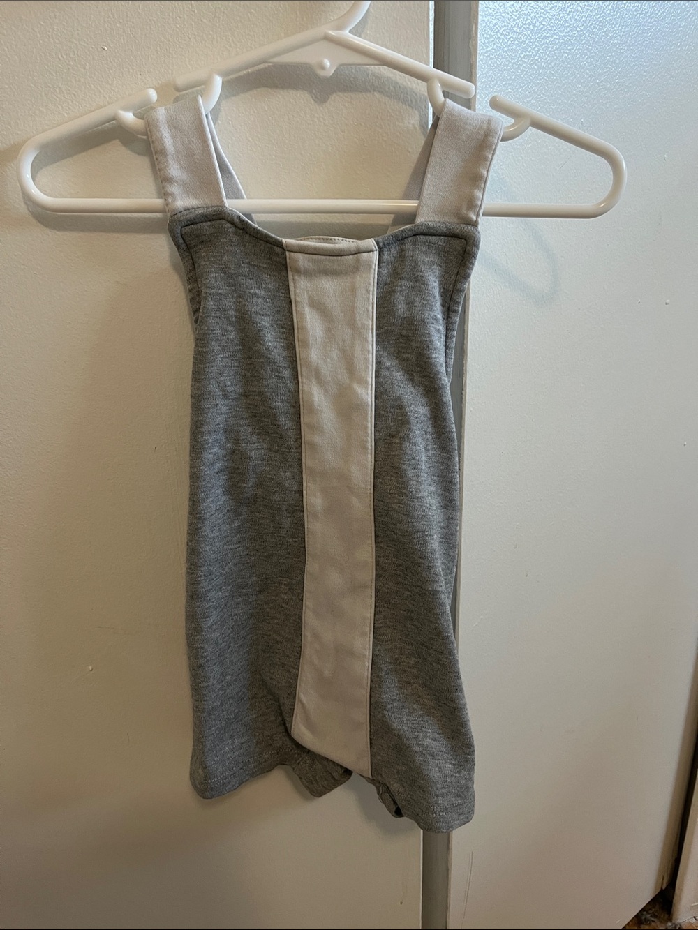 Lux Gray and White Kids One-Piece Romper